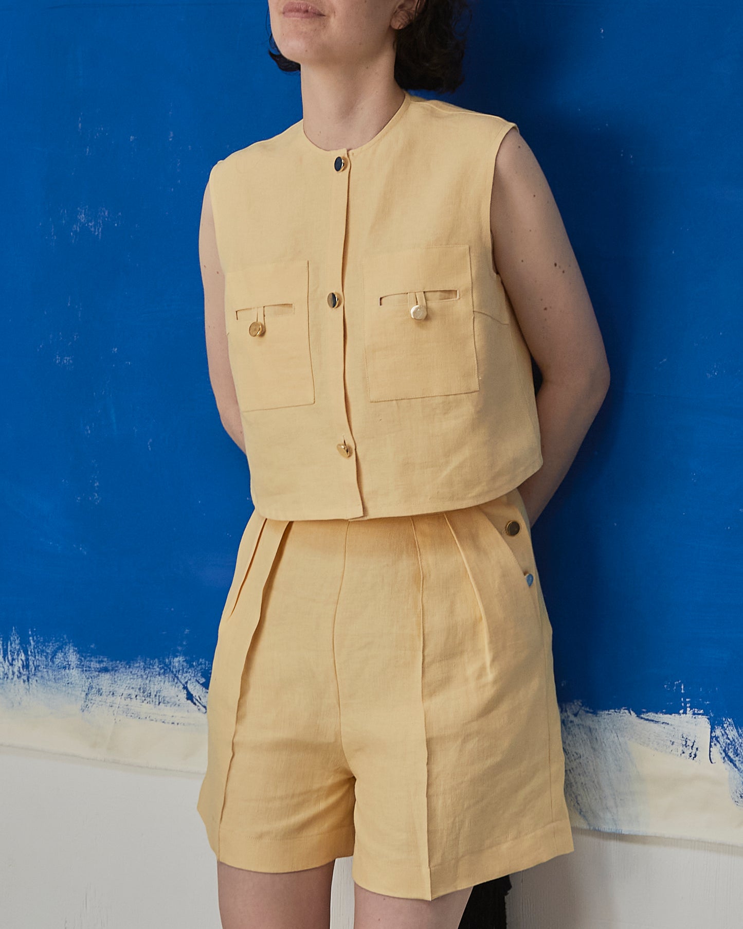 Filippa Top Buttercup Yellow Linen