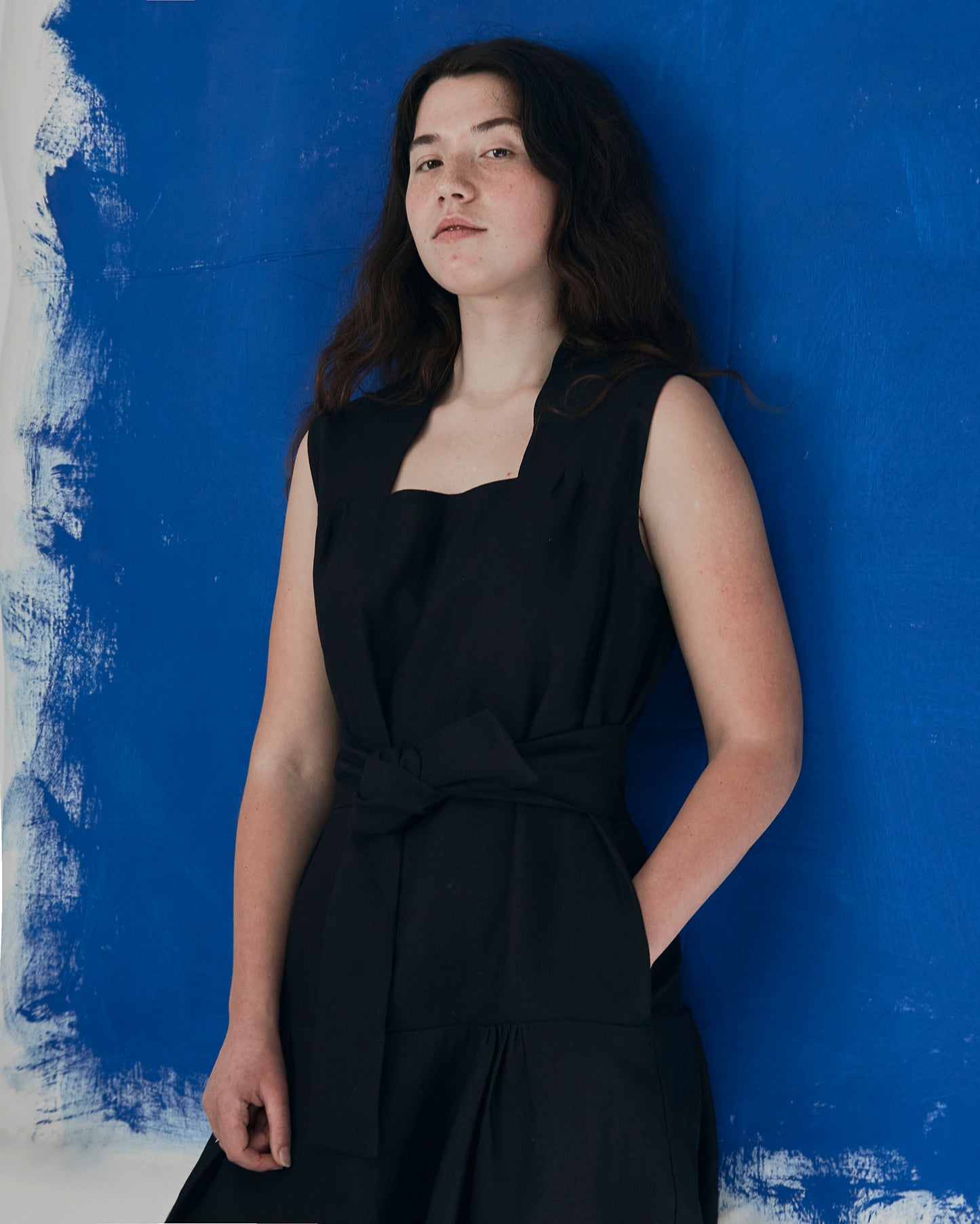 Karolina Dress Black Linen