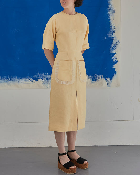 Esther Dress Buttercup Yellow Linen