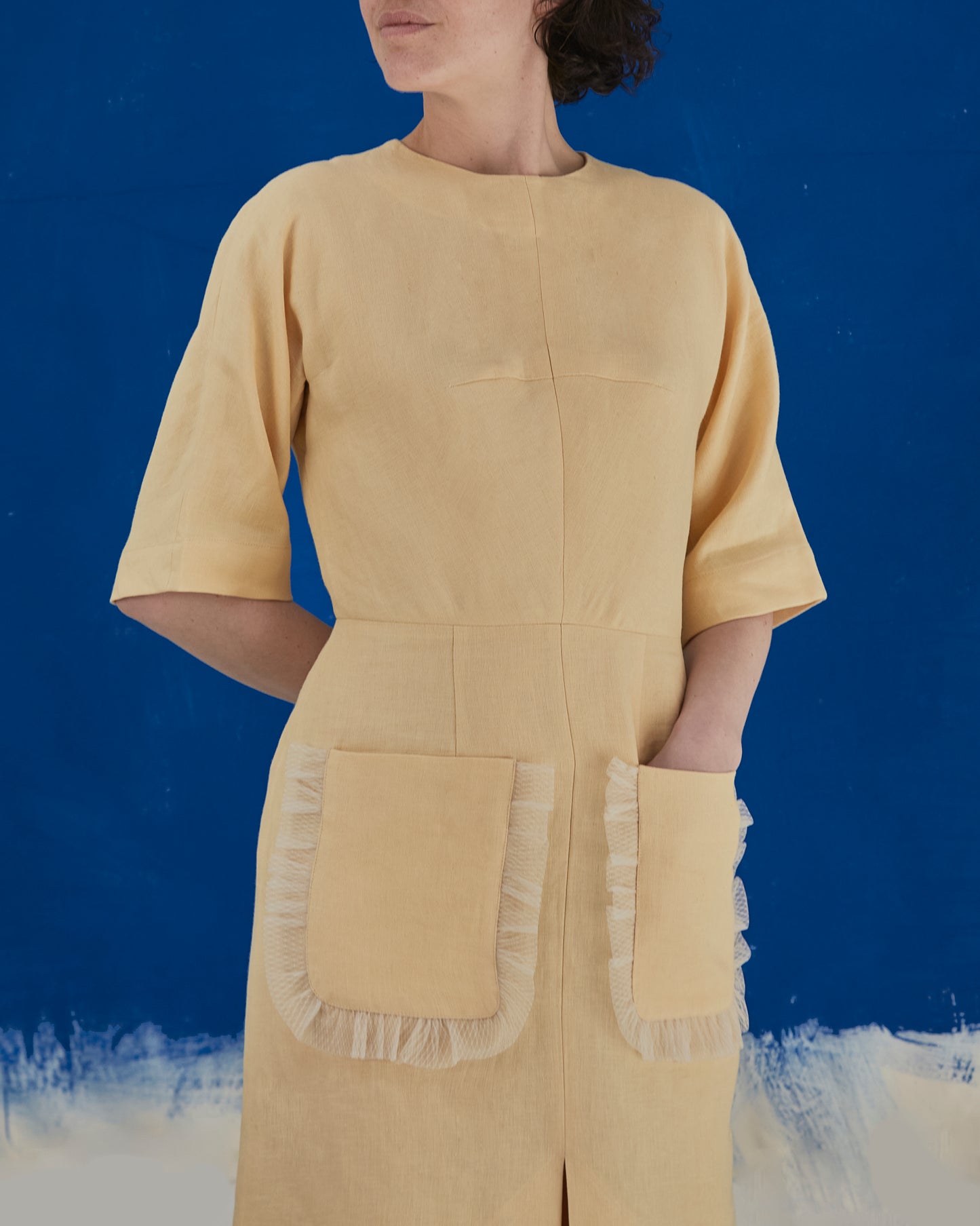 Esther Dress Buttercup Yellow Linen