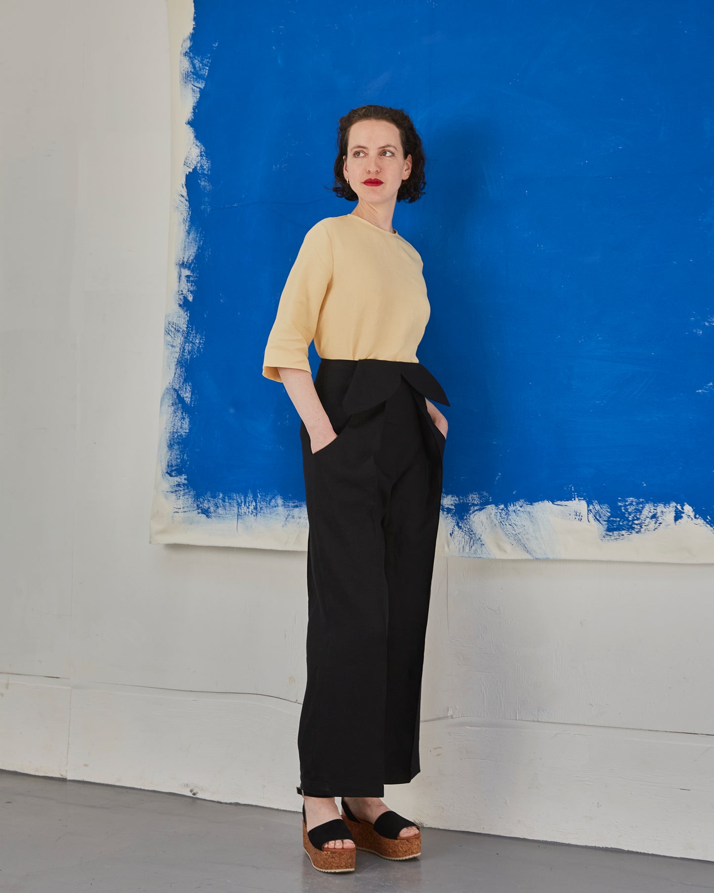 Marlene Trousers Black Linen