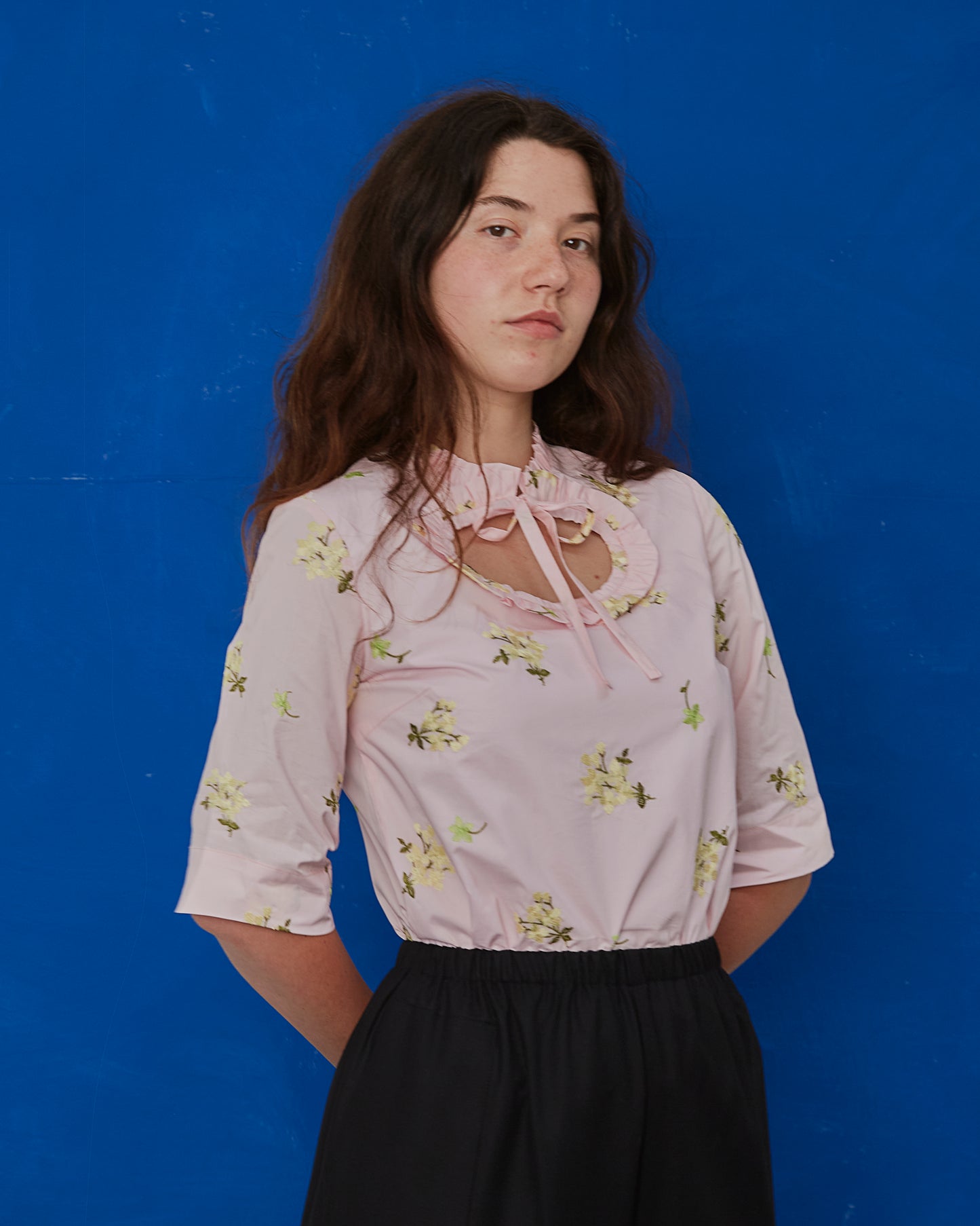 Viviane Blouse Pink Floral